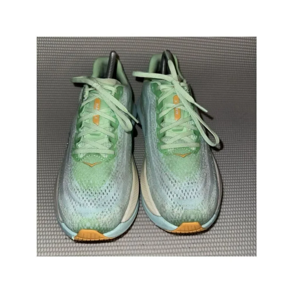 Hoka One One Mach X Green Athletic Trainer Running Shoe Women’s Size 8.5B